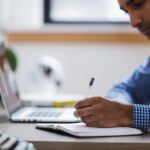 man studying spanish