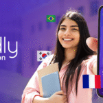 girl with the Mondly app
